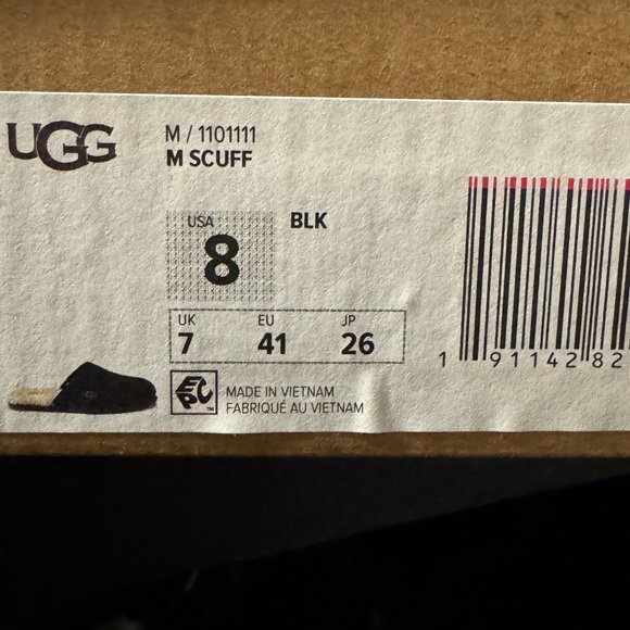 NEW!! Men’s UGG Slippers Black Size 8 - Picture 6 of 6